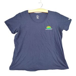 The Nike Tee Round Neck Short Sleeve Pullover Co-Alliance T-Shirt Blue Size 2XL
